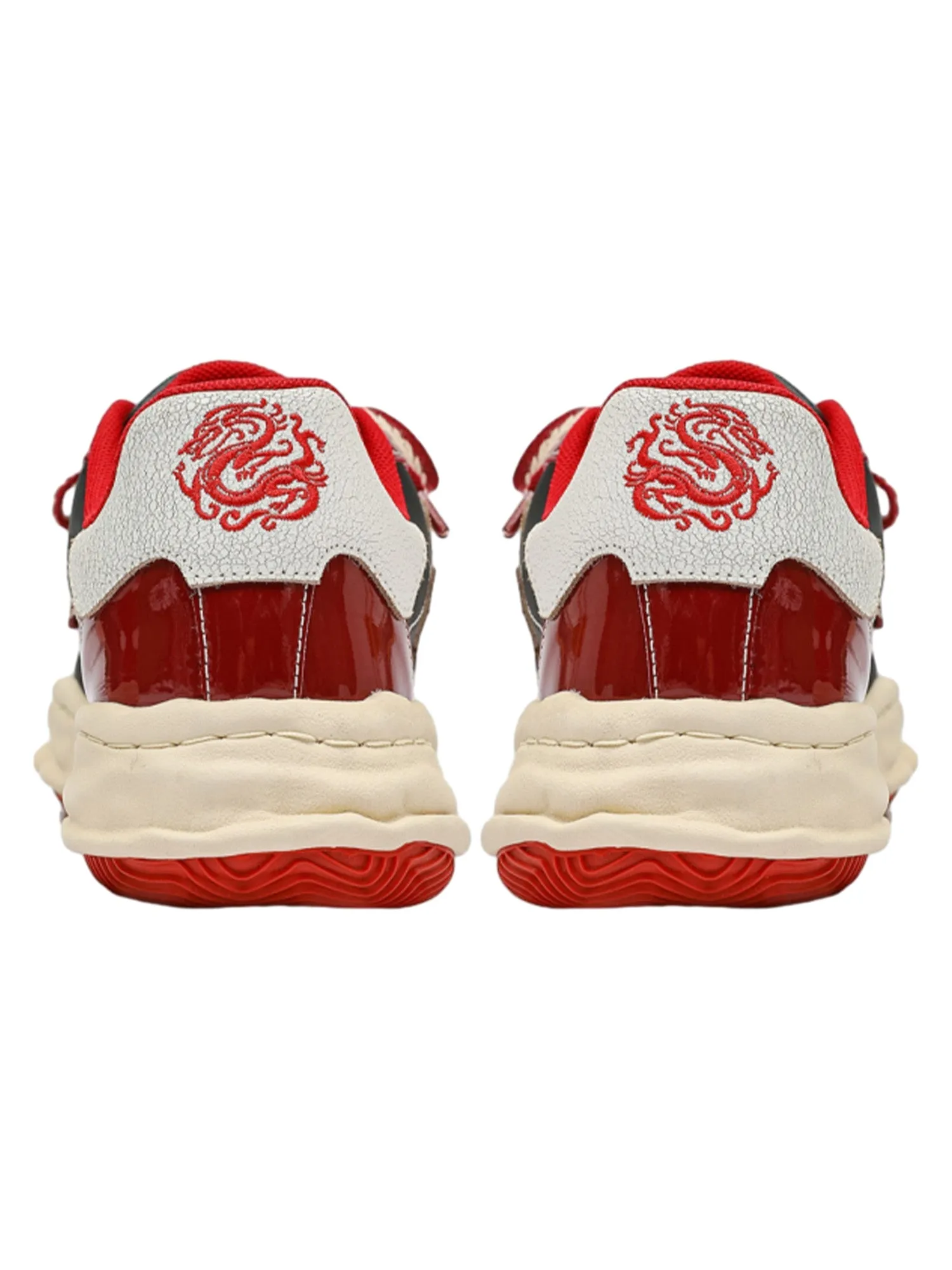 Dragon Red Shell Toe Dissolving Shoes Retro Sneakers sold by Thesupermade product image thumbnail 2