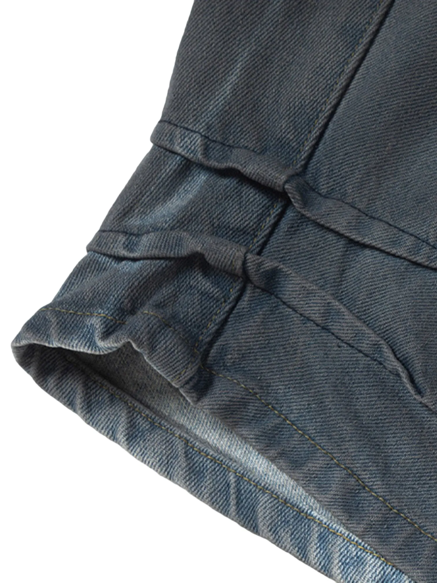 Dirty Wash Design Fleece Straight Leg Jeans sold by Thesupermade product image thumbnail 3