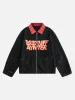 Thesupermade Retro Patchwork Letter Denim Jacket - 2117 sold by Thesupermade