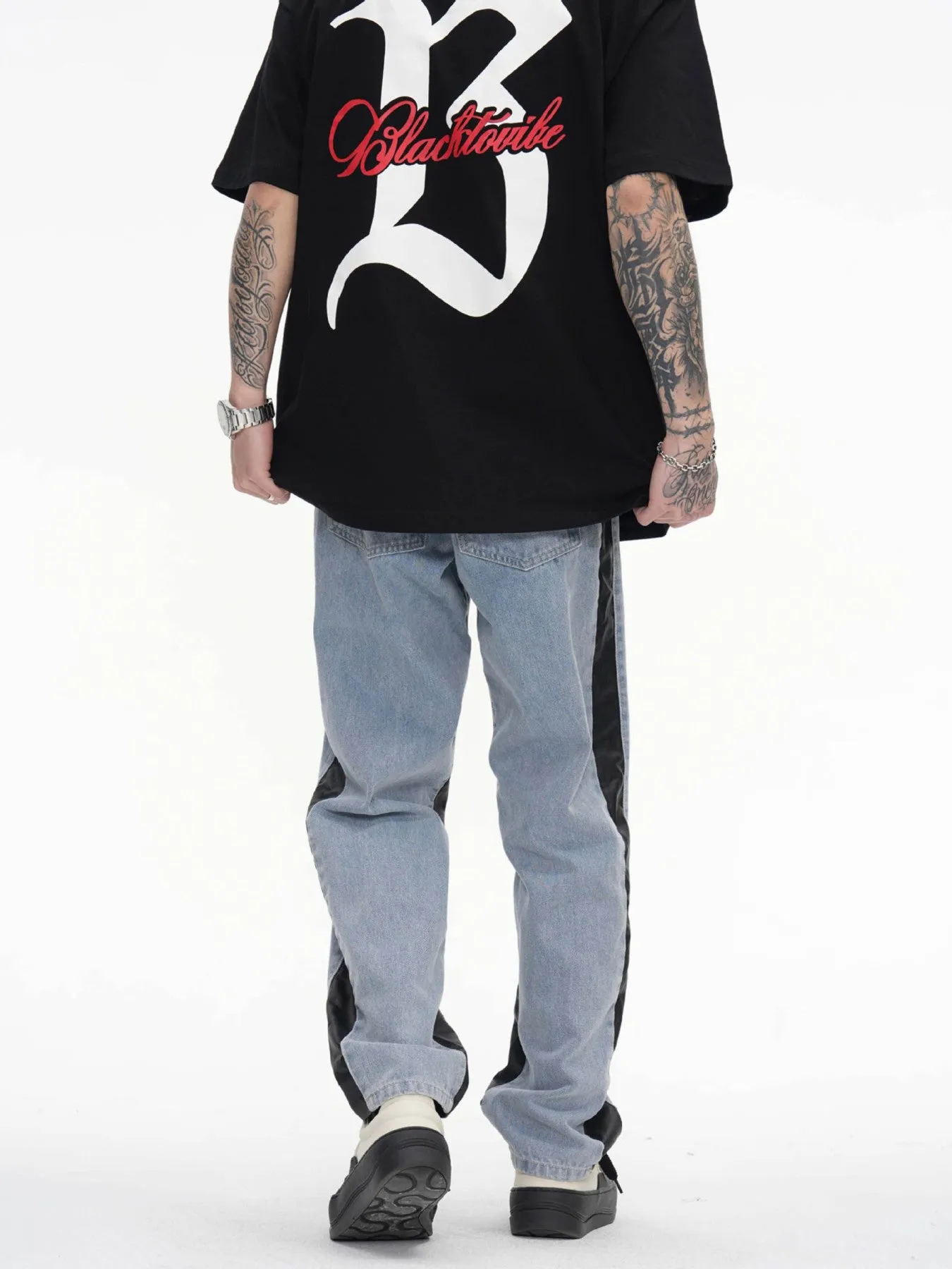 Thesupermade Patch Letter Jeans sold by Thesupermade product image thumbnail 5