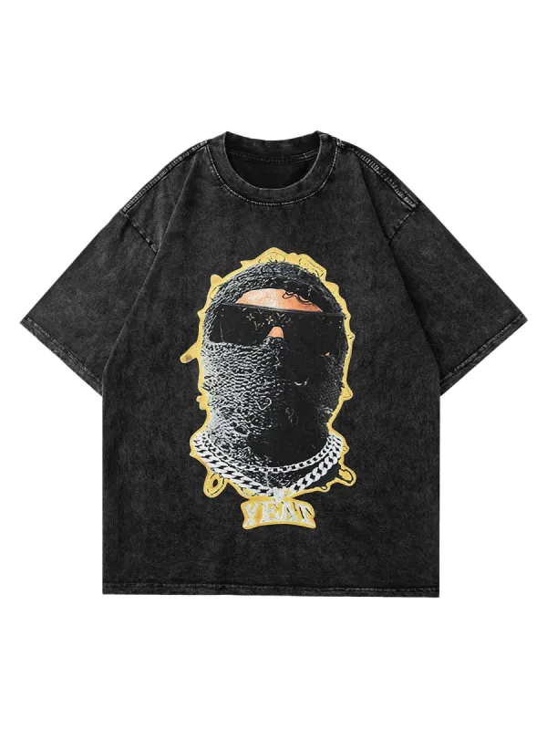 Thesupermade American Vintage Old Masked Hip-hop T-shirt sold by Thesupermade