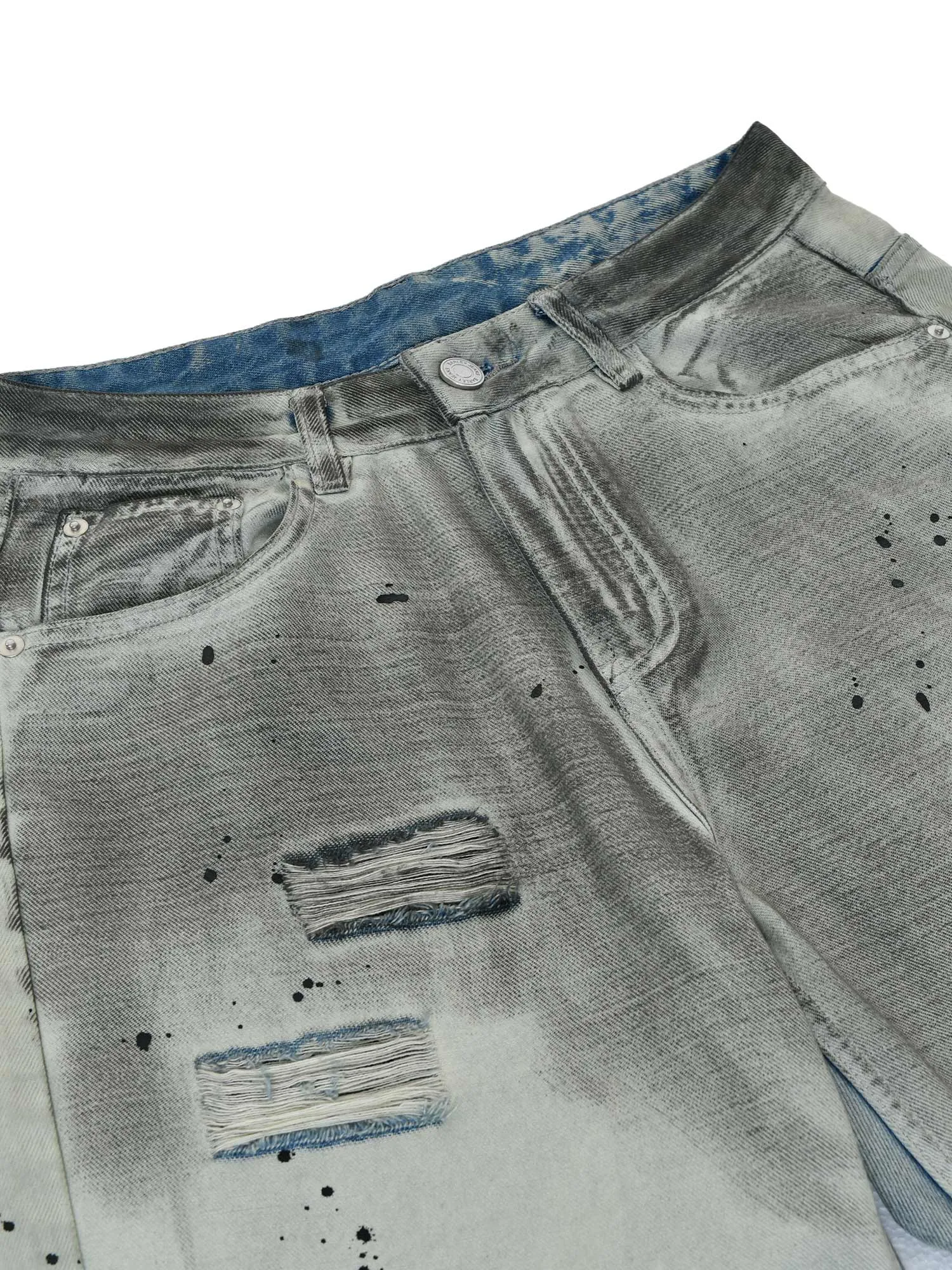 Thesupermade High Street Distressed Washed Ripped Jeans sold by Thesupermade product image thumbnail 5