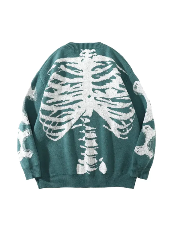 Thesupermade Skeleton Knit Sweater -1185 sold by Thesupermade