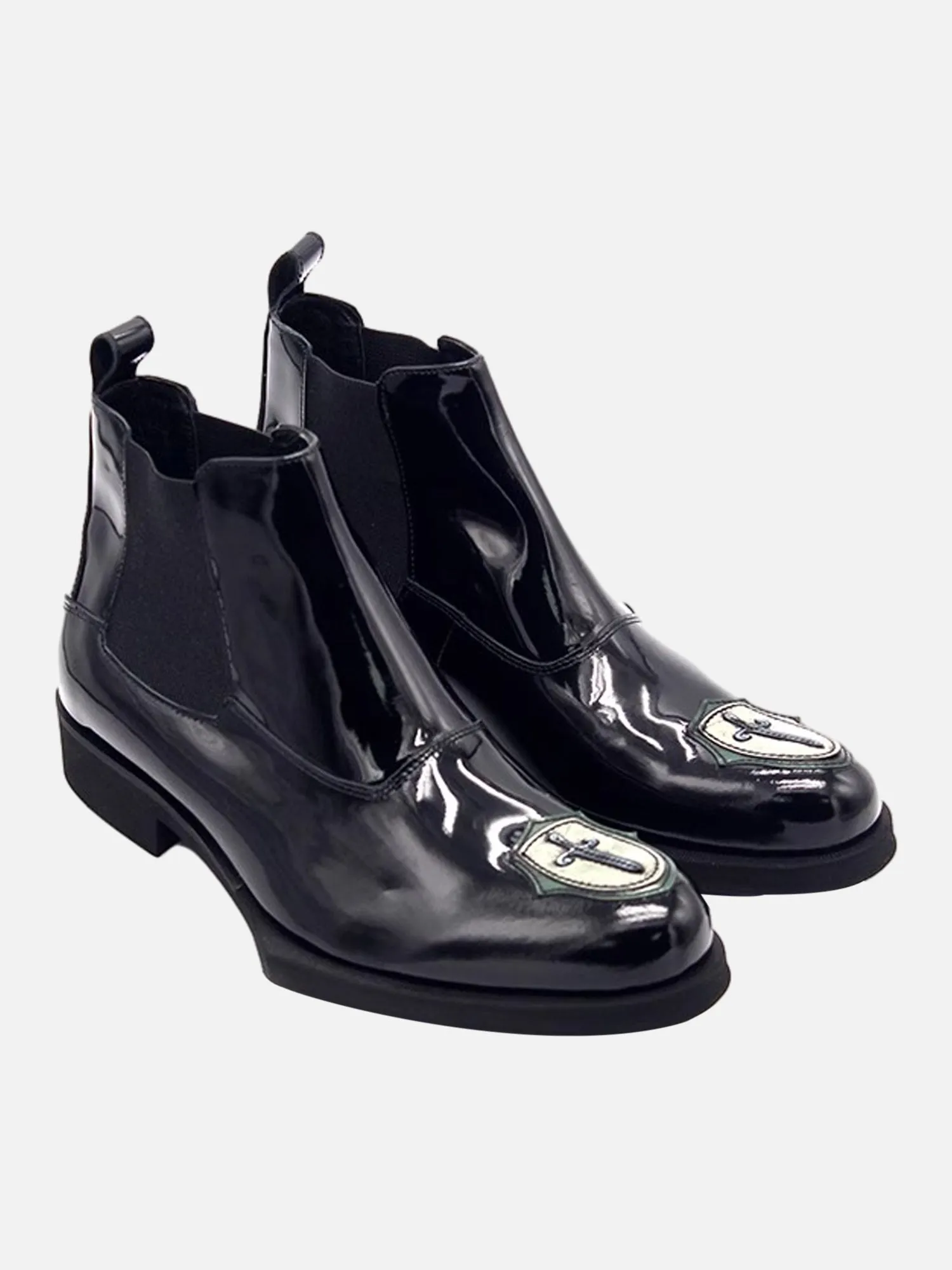 European And American Street Shield Soldier Embroidered Chelsea Boots sold by Thesupermade product image thumbnail 2