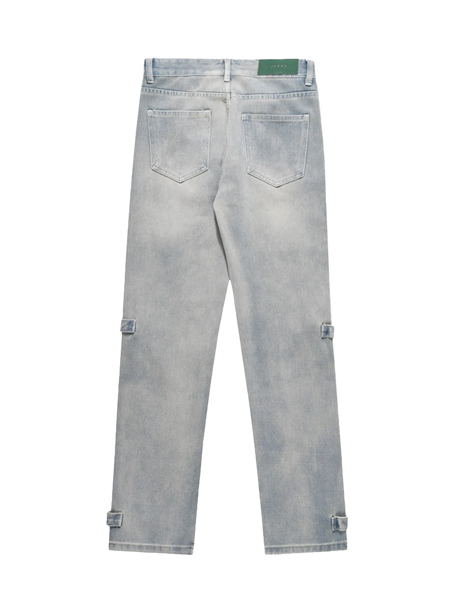 Thesupermade High Street Hip-hop Zipper Straight Jeans sold by Thesupermade product image thumbnail 2