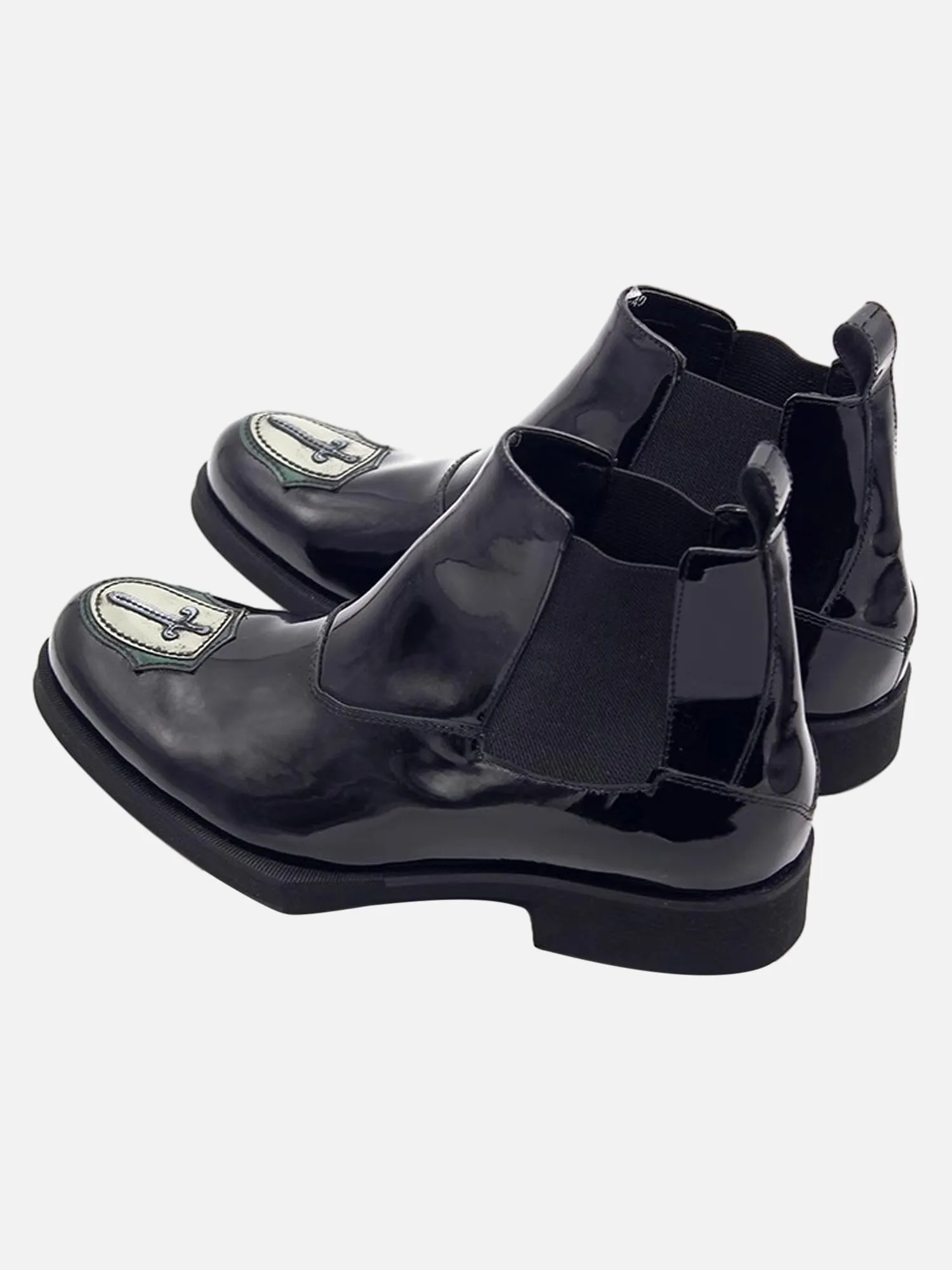 European And American Street Shield Soldier Embroidered Chelsea Boots sold by Thesupermade product image thumbnail 3