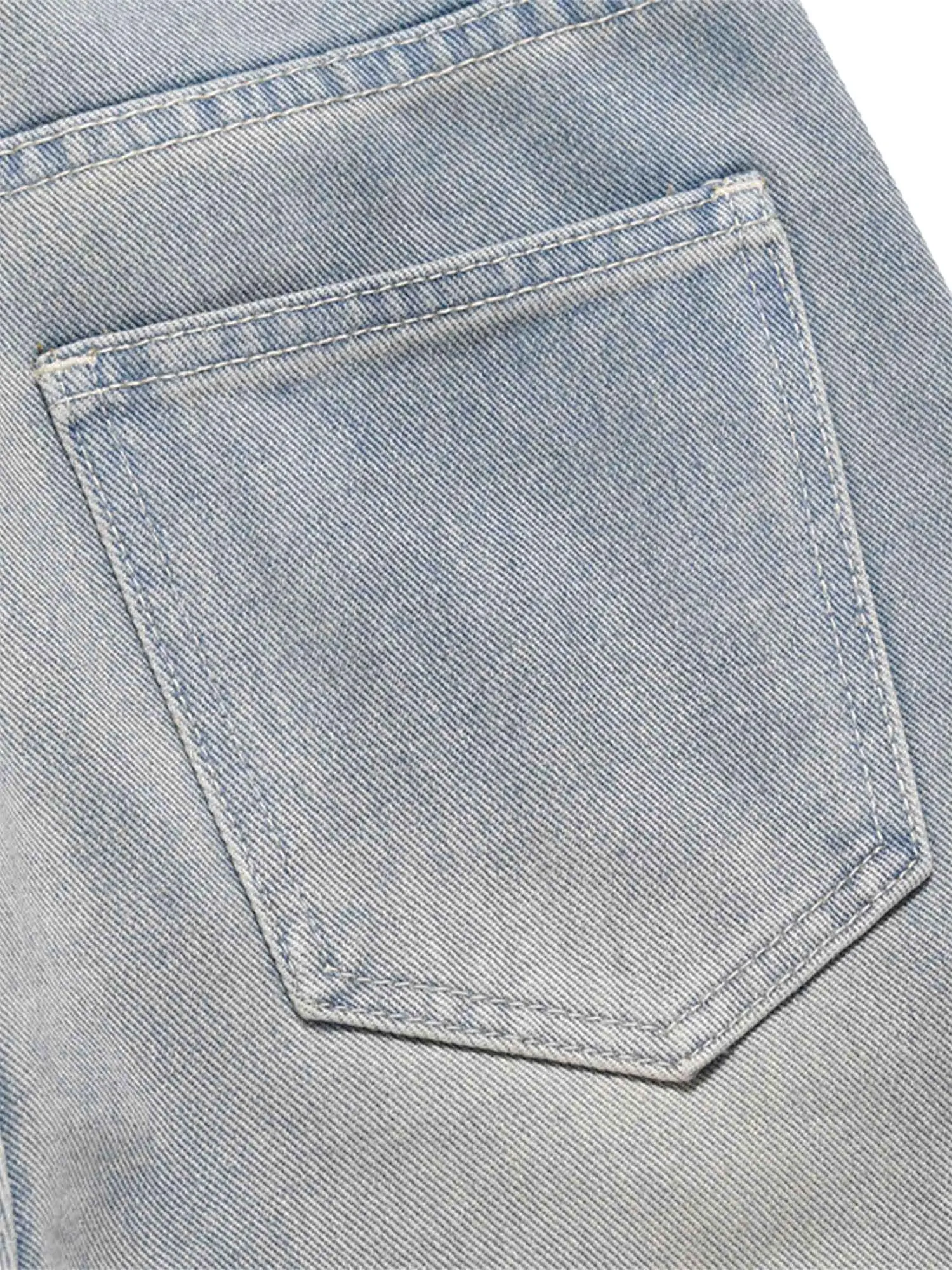 Thesupermade High Street Hip-hop Zipper Straight Jeans sold by Thesupermade product image thumbnail 5