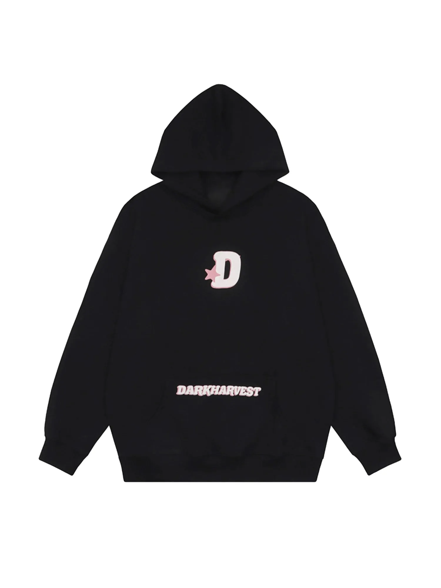 Thesupermade Star Letter Print Hooded Sweatshirt sold by Thesupermade