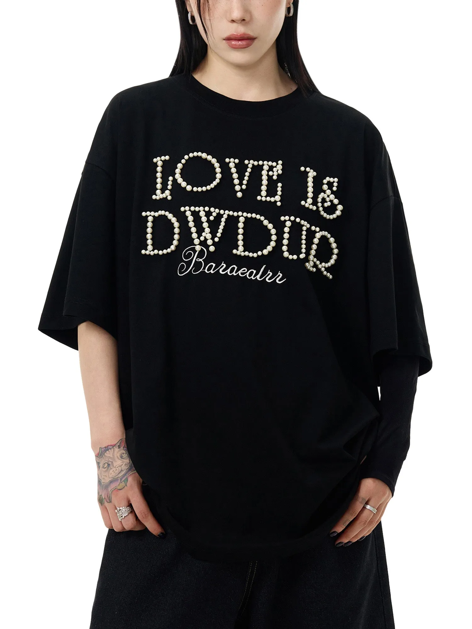 Retro Silicone Printed Pearl T-shirt - 2168 sold by Thesupermade product image thumbnail 3