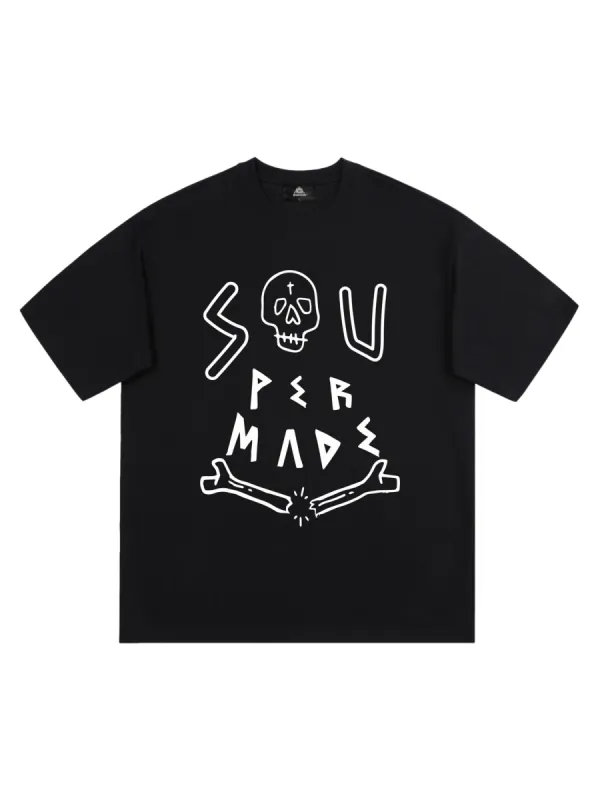 Thesupermade Skull Print T-shirt - 1991 sold by Thesupermade