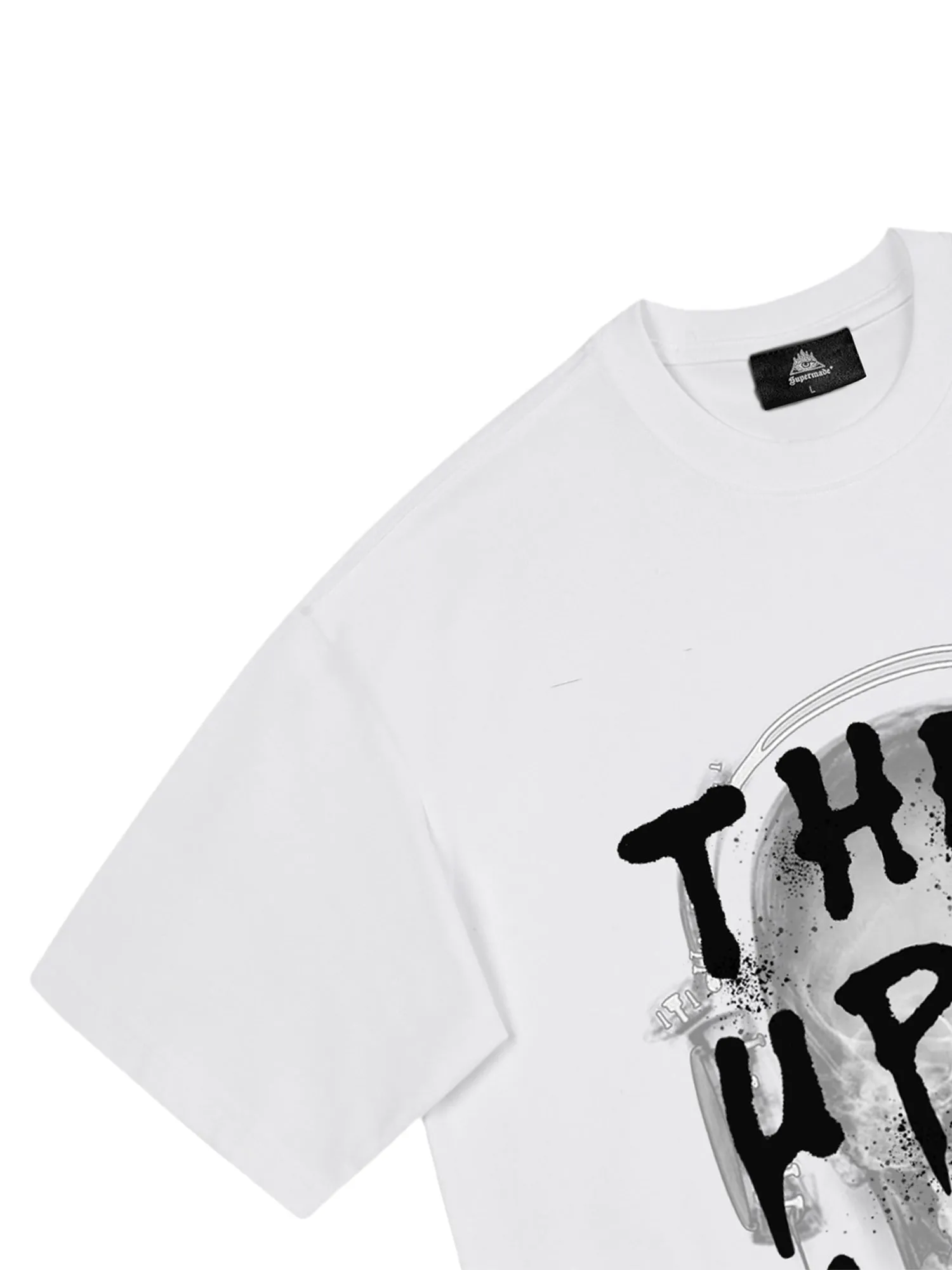 Thesupermade Fun Graffiti Letter Skull Print T-shirt sold by Thesupermade product image thumbnail 4