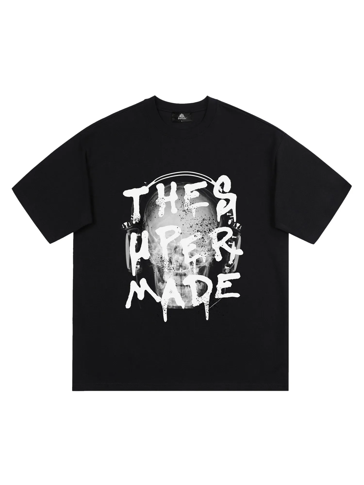 Thesupermade Fun Graffiti Letter Skull Print T-shirt sold by Thesupermade