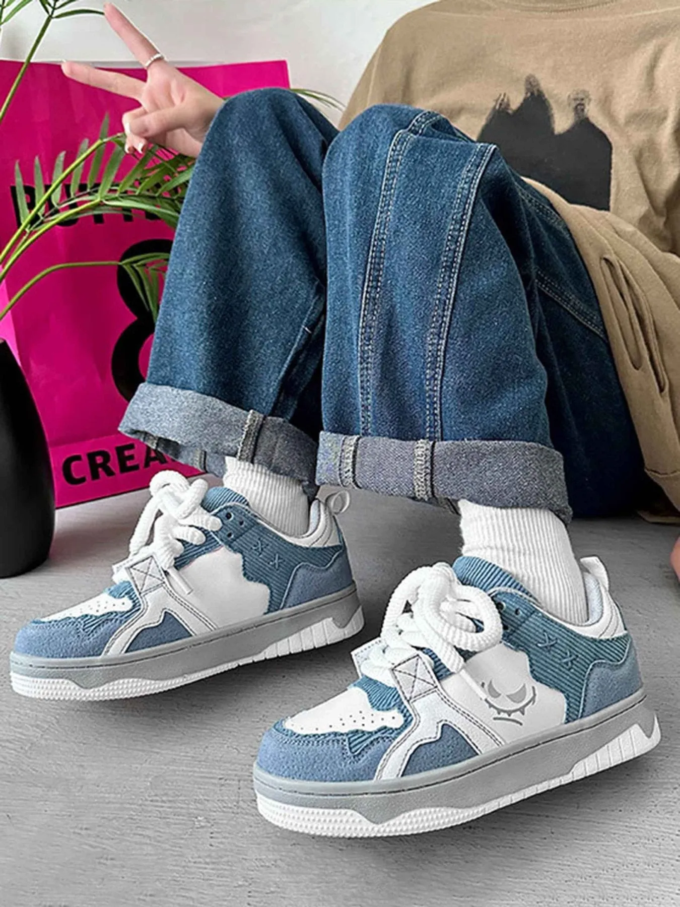 Thesupermade High Street Breathable Thick Bottom Board Shoes sold by Thesupermade product image thumbnail 3