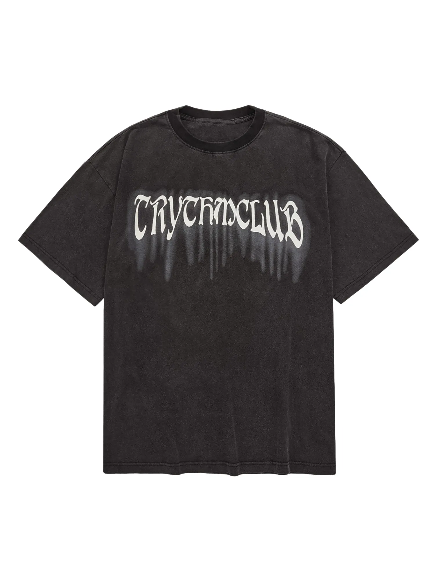 Thesupermade Street Distressed Washed Letter Print T-shirt sold by Thesupermade