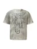 Thesupermade Mud-dyed Dirty Spray Cross Print Street Rap T-Shirt sold by Thesupermade
