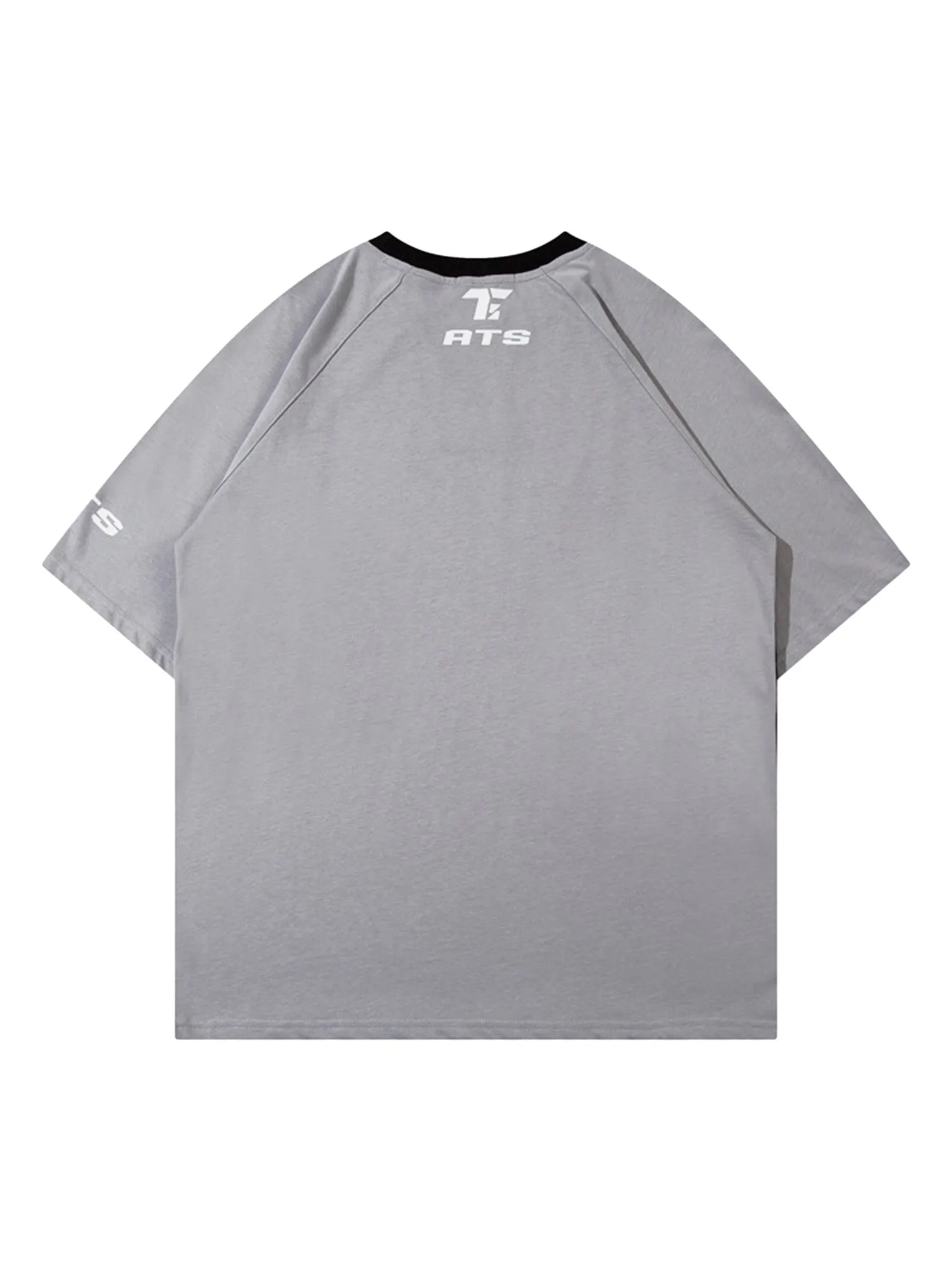 Retro Color-Blocked Deconstructed Stitching Racing T-shirt sold by Thesupermade product image thumbnail 5