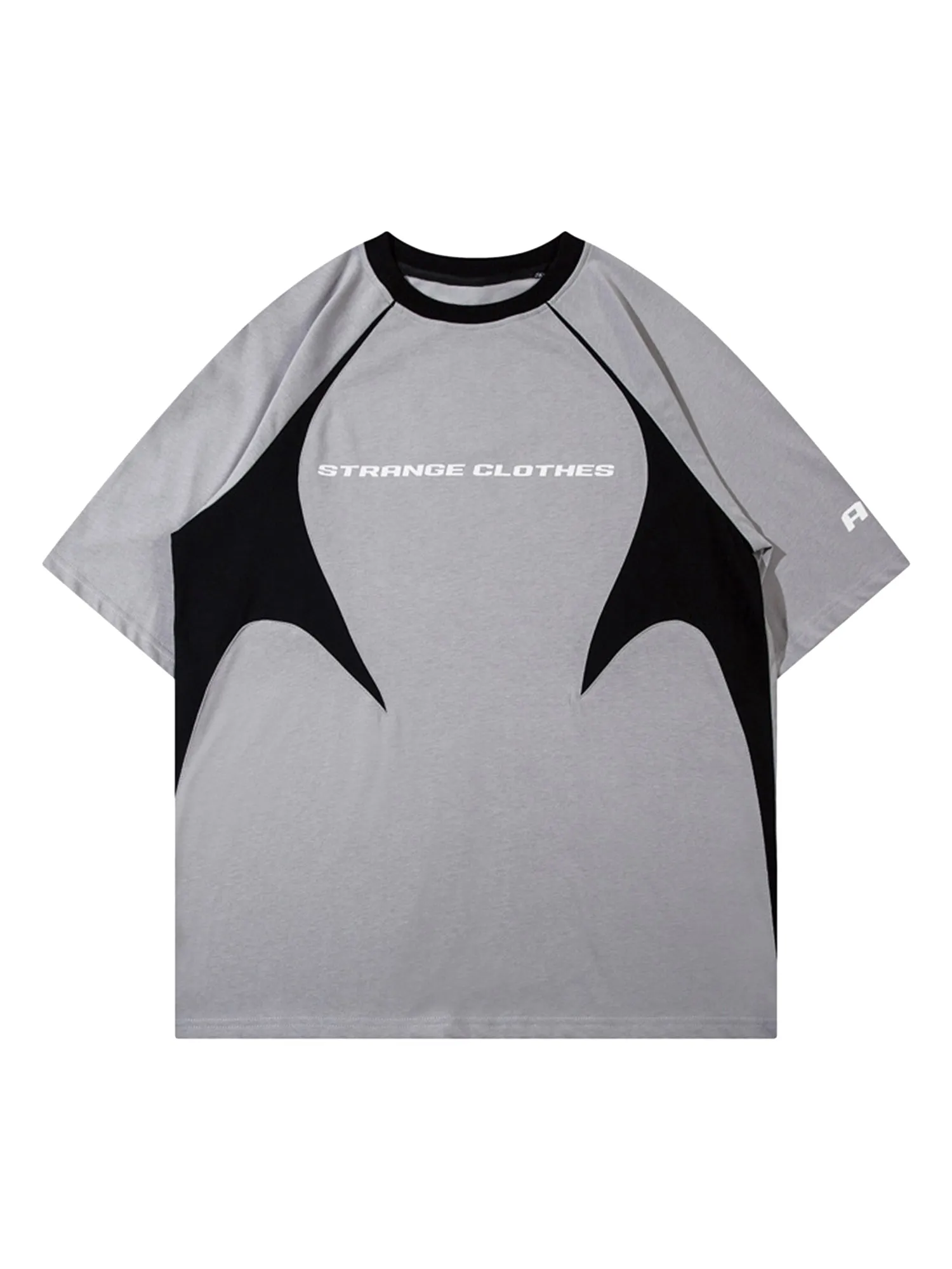 Retro Color-Blocked Deconstructed Stitching Racing T-shirt sold by Thesupermade product image thumbnail 3