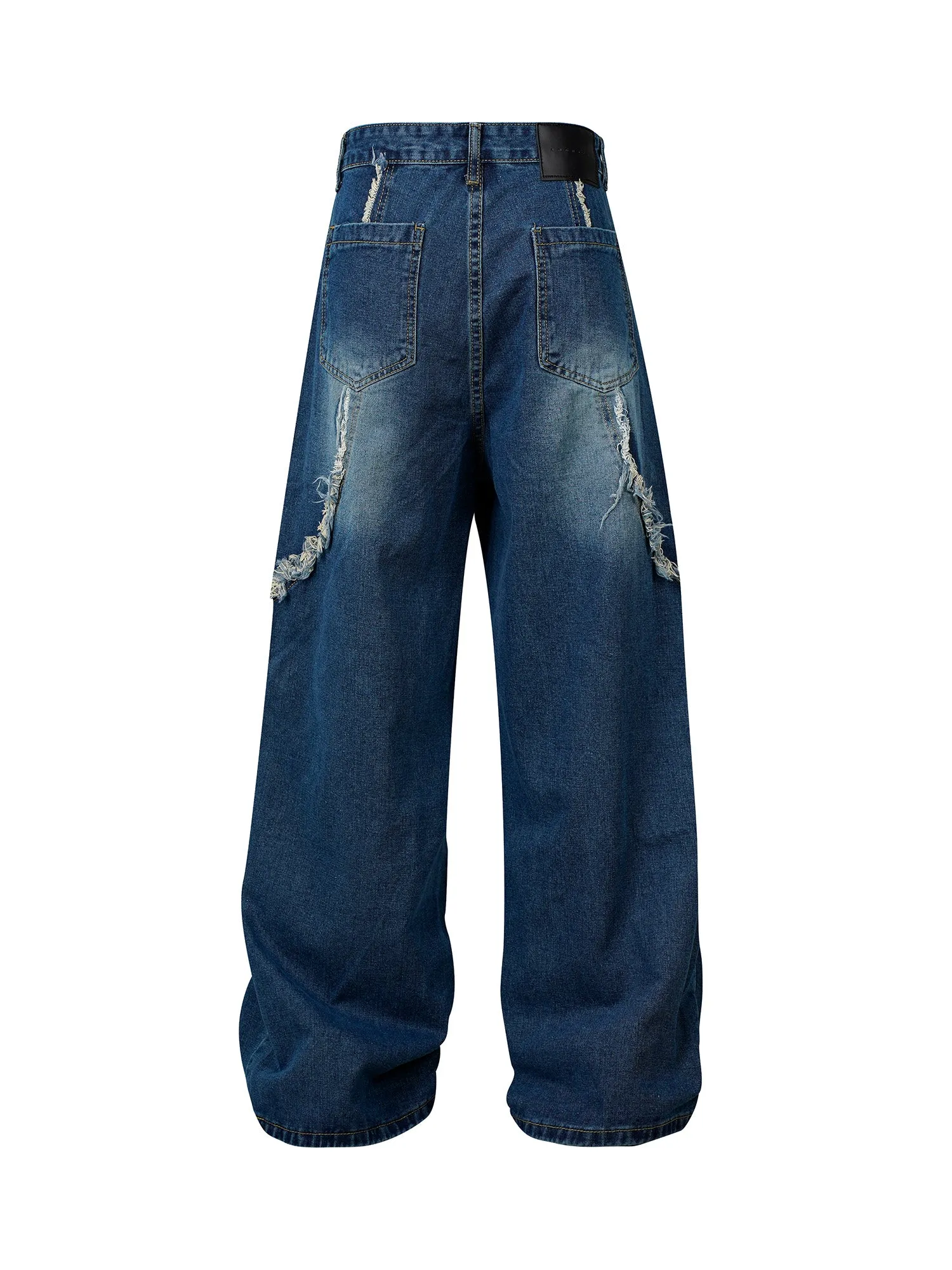 Thesupermade High Street Hip-hop Washed Fur Jeans - 2220 sold by Thesupermade product image thumbnail 4