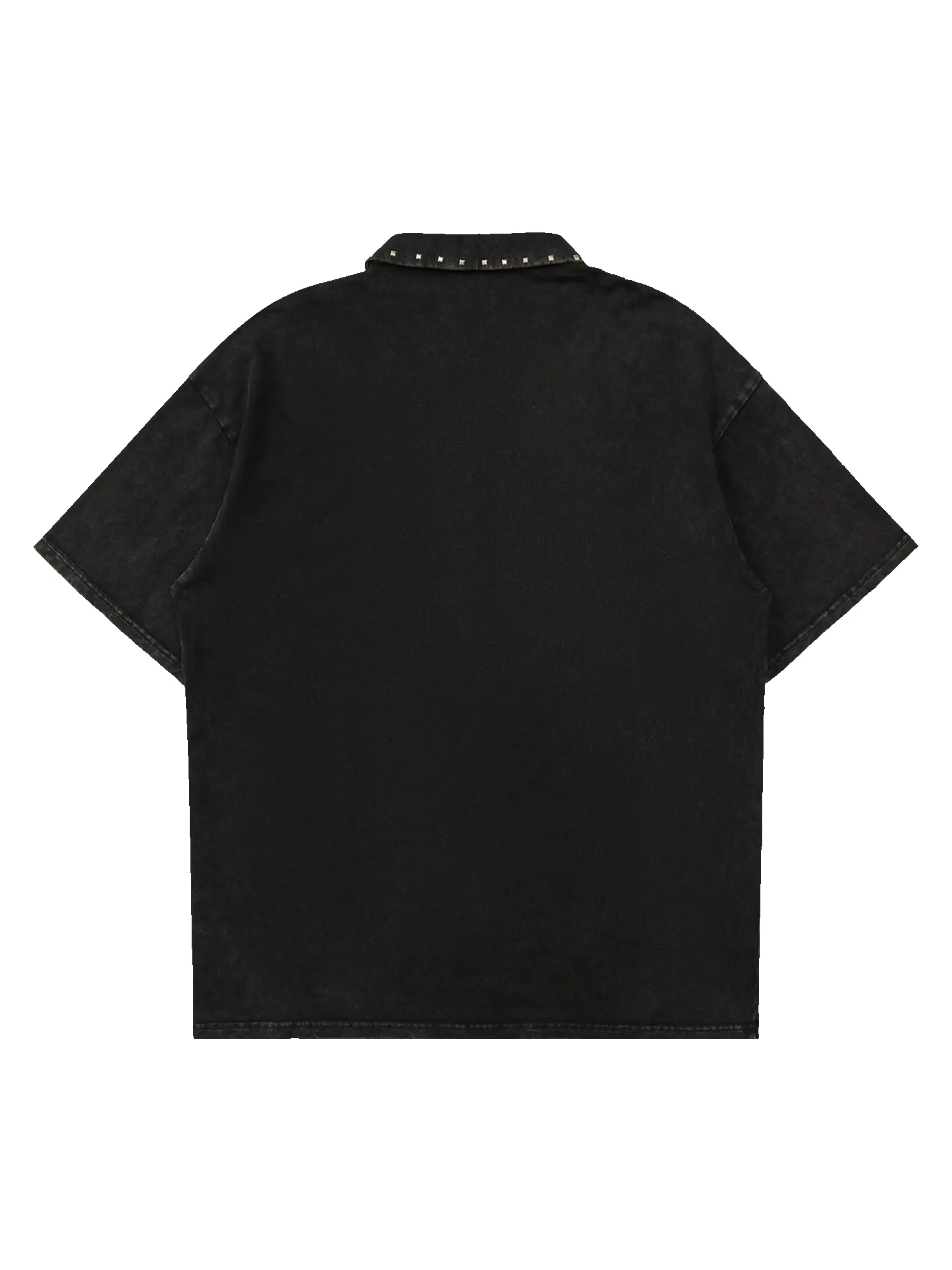 Thesupermade High Street Design Embroidered Rivet Lapel T-shirt sold by Thesupermade product image thumbnail 2