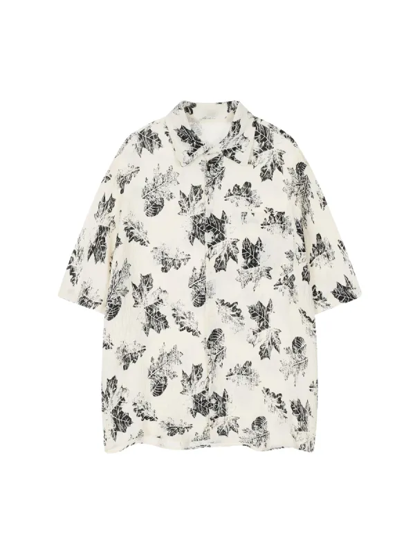 Thesupermade Vintage Floral All Over Print Short Sleeve Shirt sold by Thesupermade