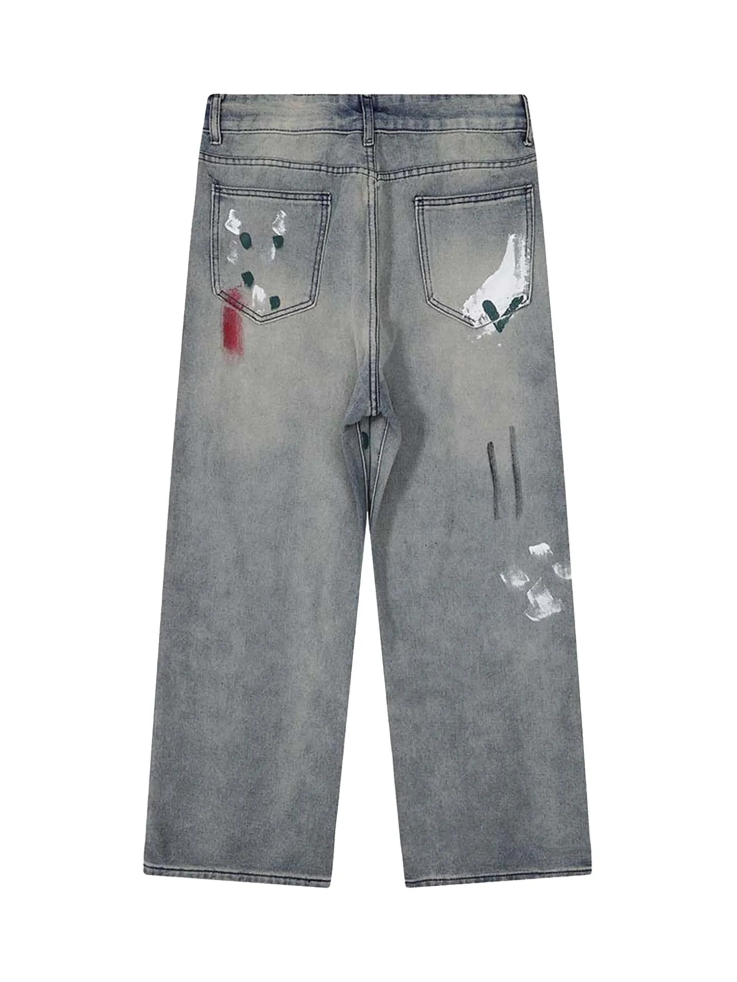 Thesupermade Vintage Ink Splash Washed And Distressed Jeans sold by Thesupermade product image thumbnail 2