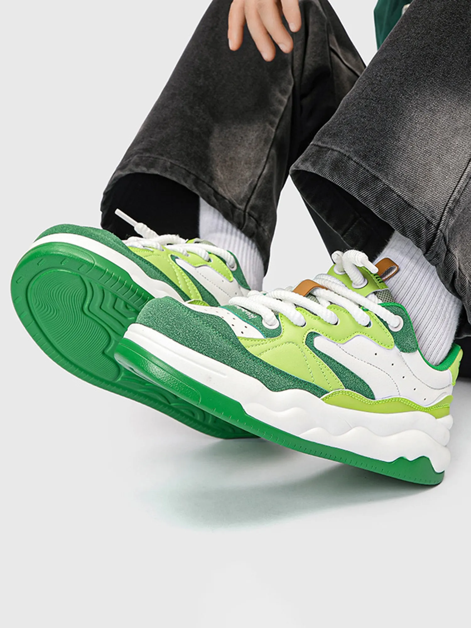 Panda Chunky Sole Sneakers sold by Thesupermade product image thumbnail 2