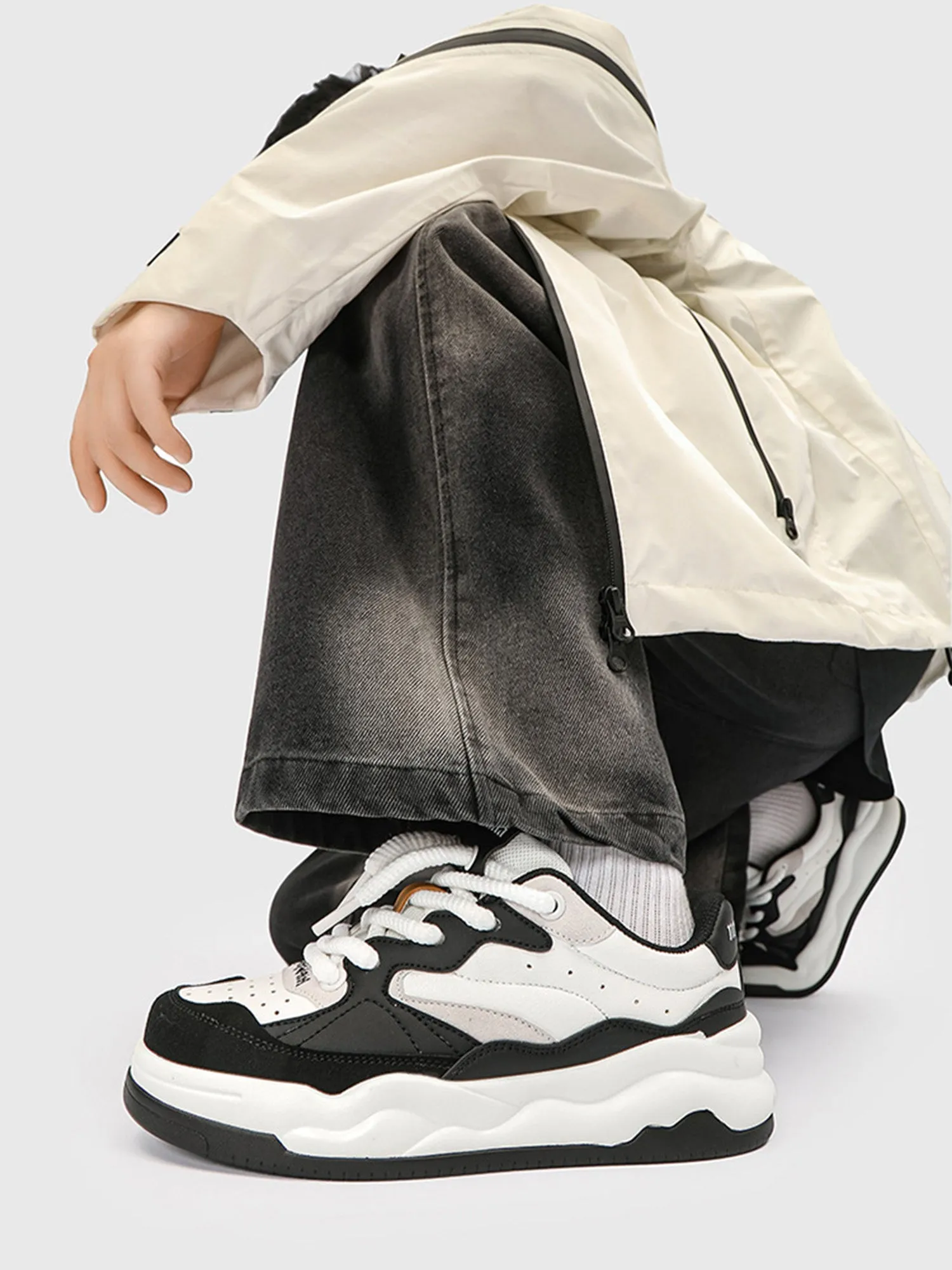 Panda Chunky Sole Sneakers sold by Thesupermade product image thumbnail 5