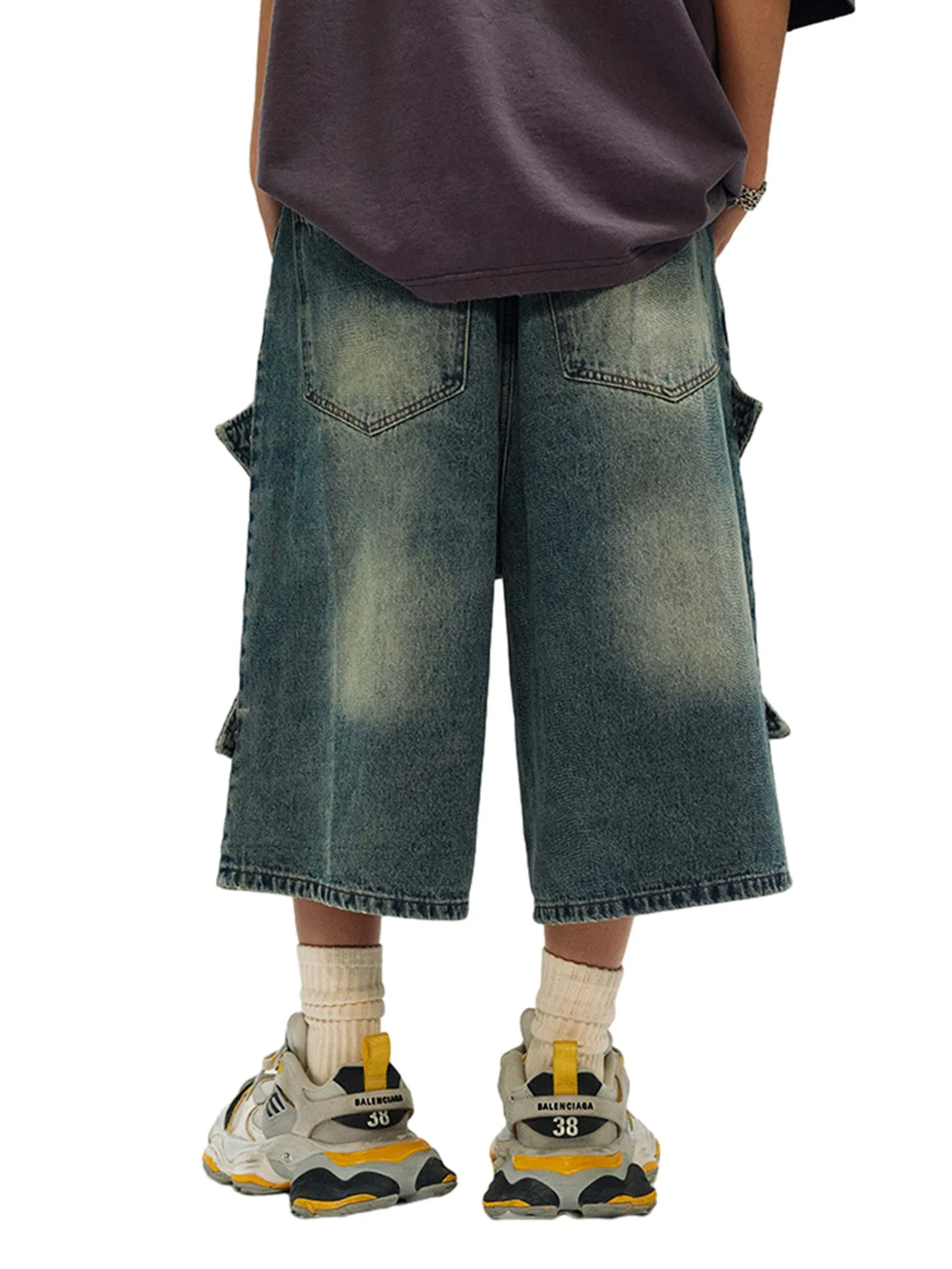 Thesupermade American Retro Old Washing Jorts sold by Thesupermade product image thumbnail 3