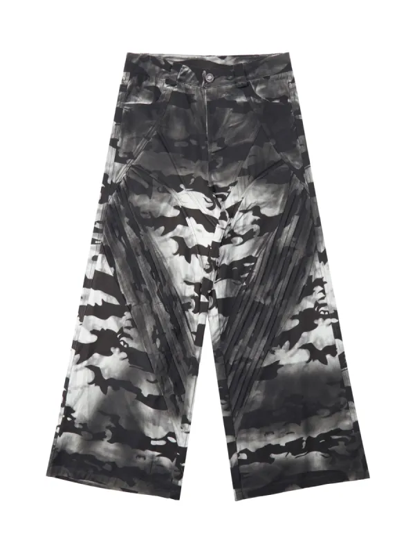 Thesupermade Tie-Dye Baggy Snow Camouflage Pants - 2109 sold by Thesupermade
