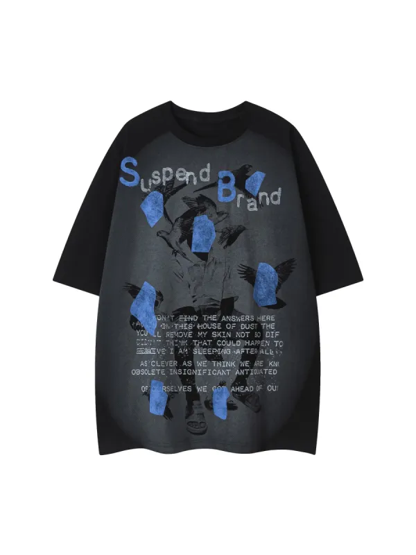 Art Bird Printed Vintage T-shirt sold by Thesupermade