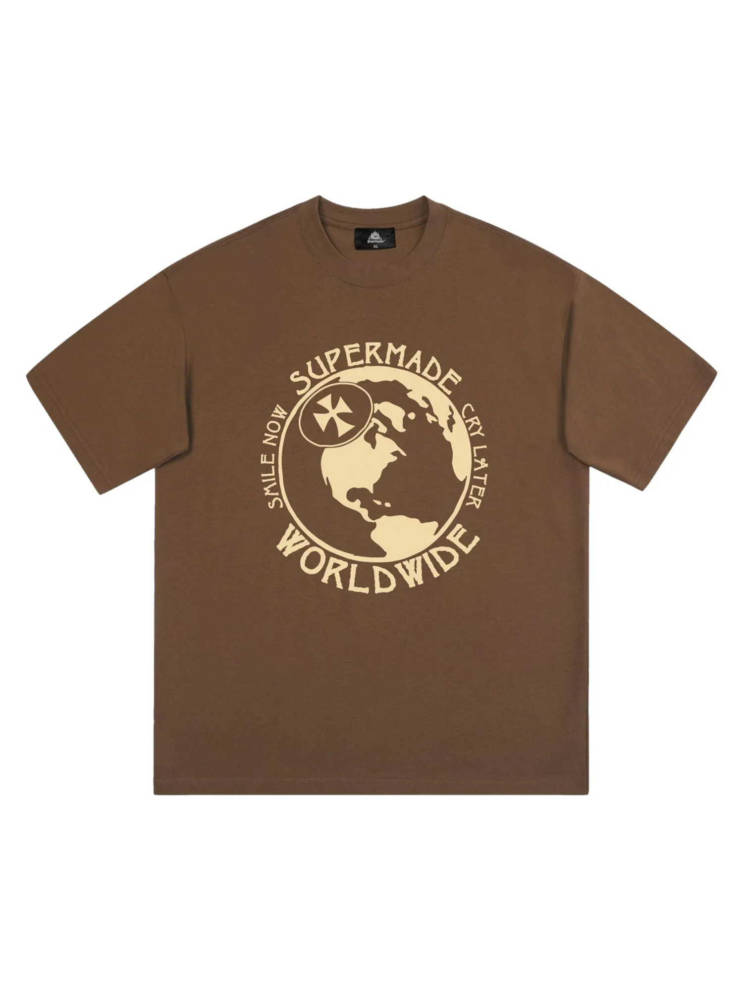 Thesupermade Globe Print T-shirt sold by Thesupermade