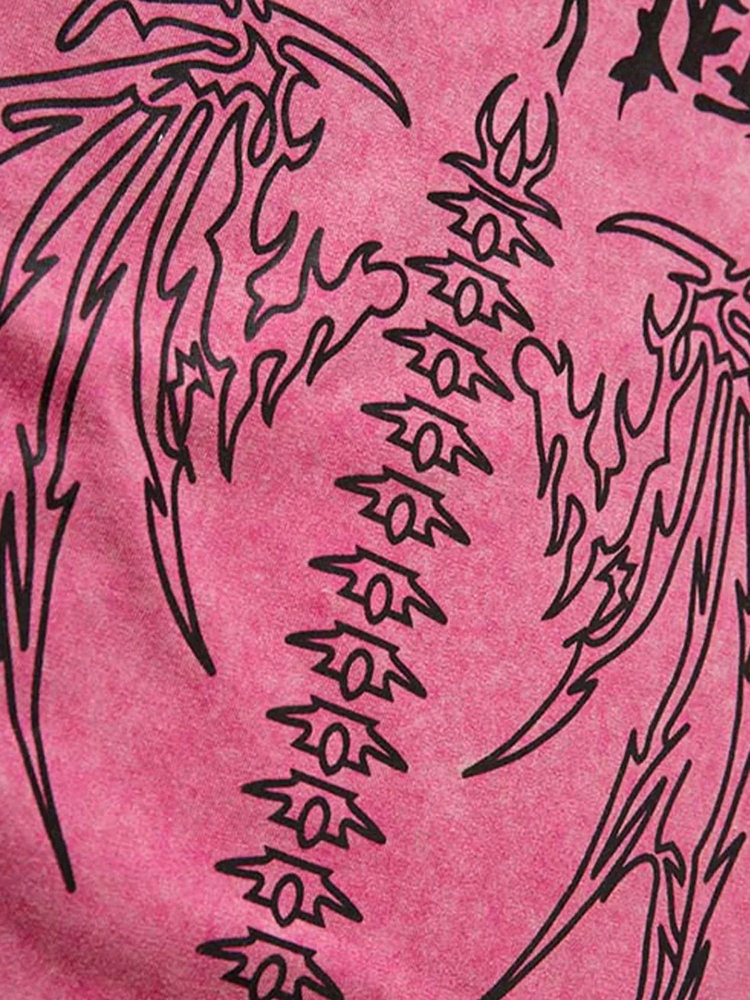 Thesupermade Skeleton Wings Print Raglan T-Shirt - 2083 sold by Thesupermade product image thumbnail 4