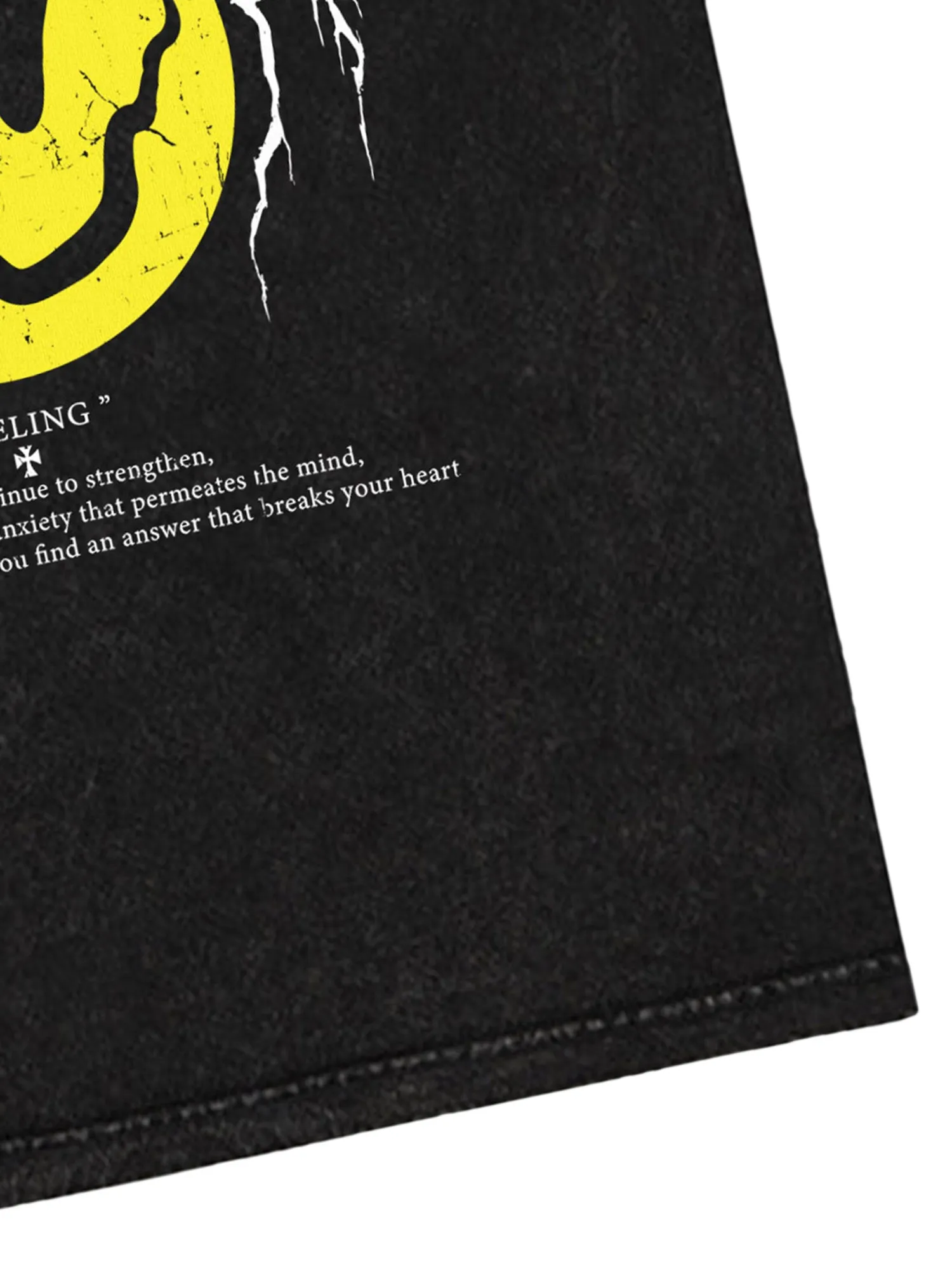 Thesupermade Smile Print Washed T-Shirt sold by Thesupermade product image thumbnail 4