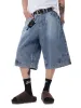 Retro Reverse Design Washed Denim Jorts - 2080 sold by Thesupermade