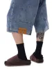 Retro Reverse Design Washed Denim Jorts - 2080 sold by Thesupermade