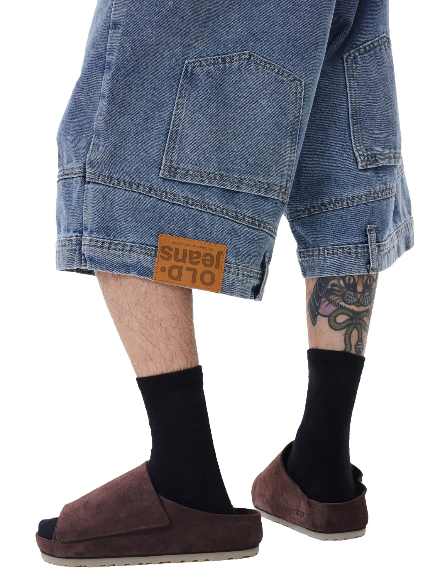 Retro Reverse Design Washed Denim Jorts - 2080 sold by Thesupermade product image thumbnail 3