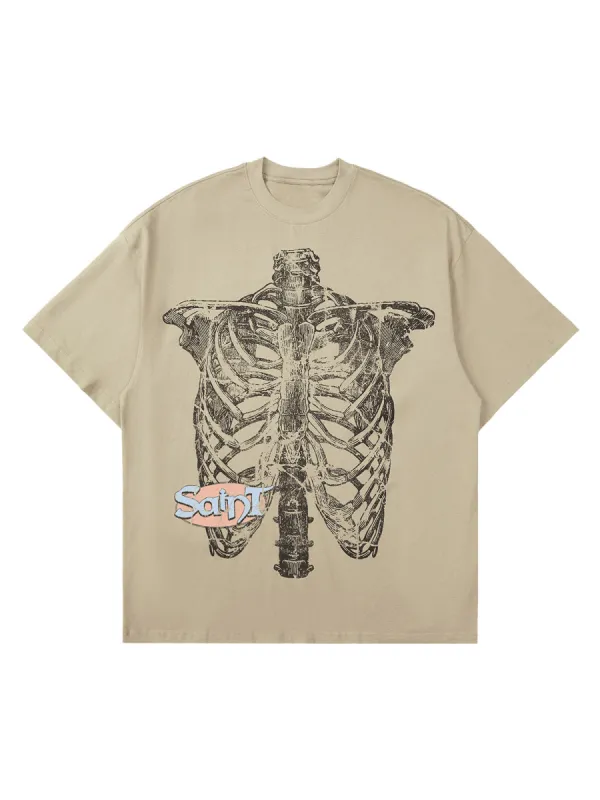 Thesupermade Pencil Detail Skull Street Rap T-shirt sold by Thesupermade