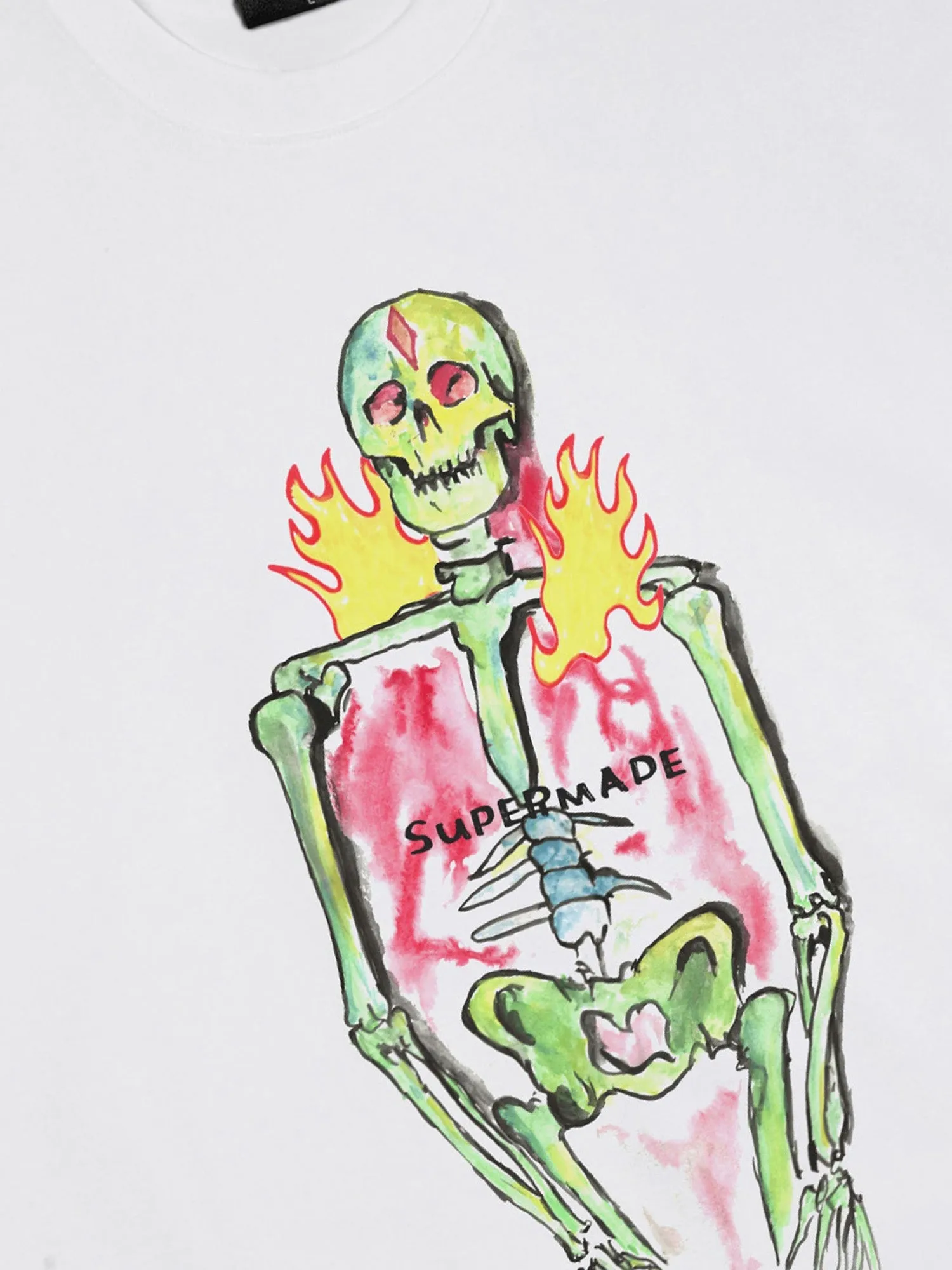 Thesupermade Hand-painted Skull Print T-shirt - 1629 sold by Thesupermade product image thumbnail 3