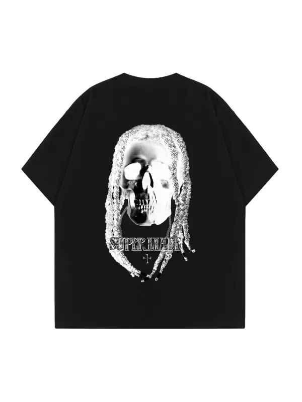 Thesupermade Skull Print T-shirt sold by Thesupermade