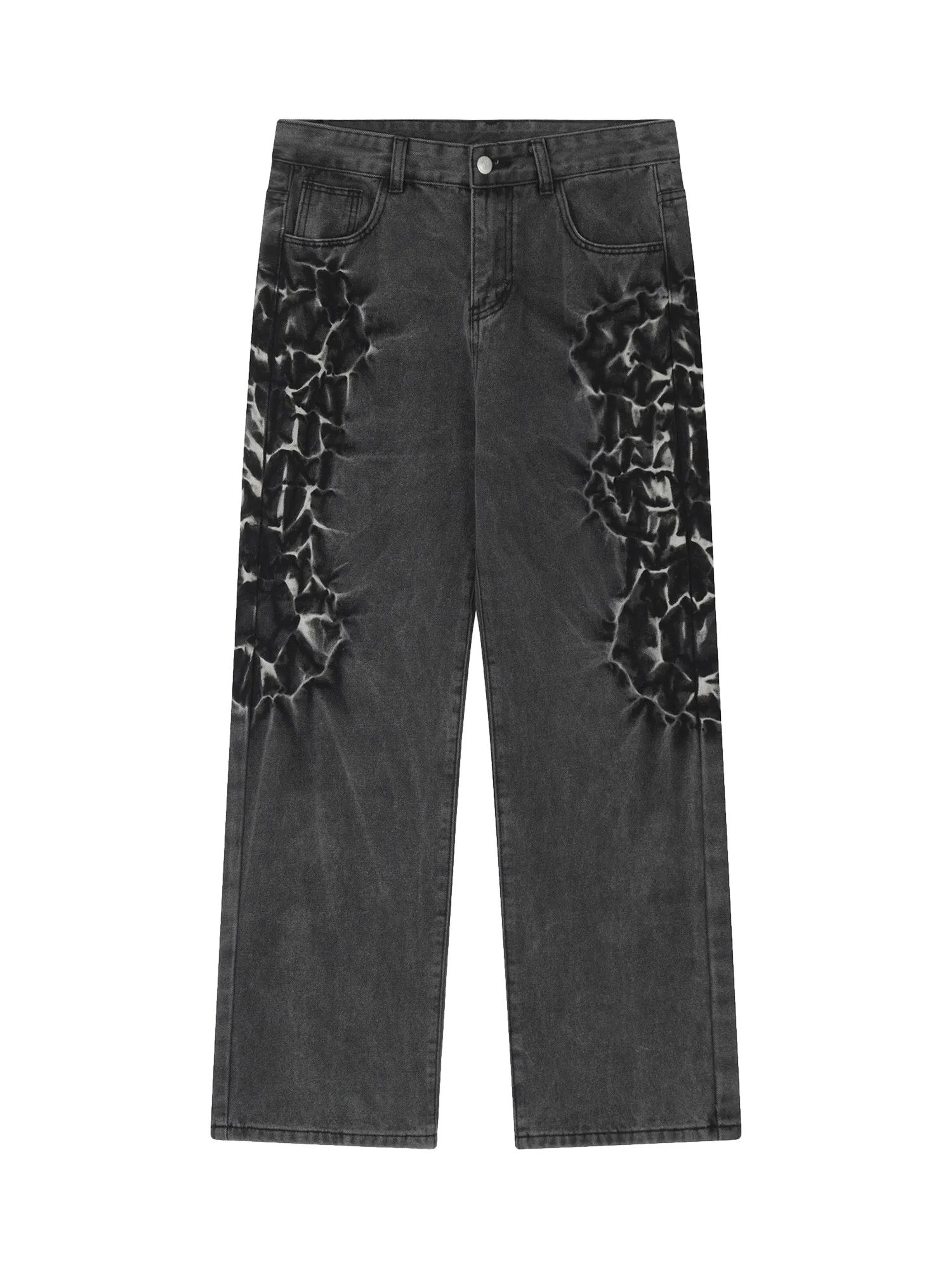 Street Trend Washed Dark Distressed Design Jeans sold by Thesupermade