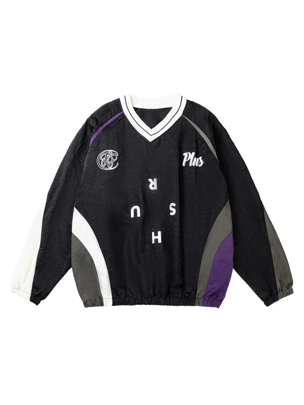 Thesupermade Street Hip-hop Stitching Long-sleeved T-shirt sold by Thesupermade