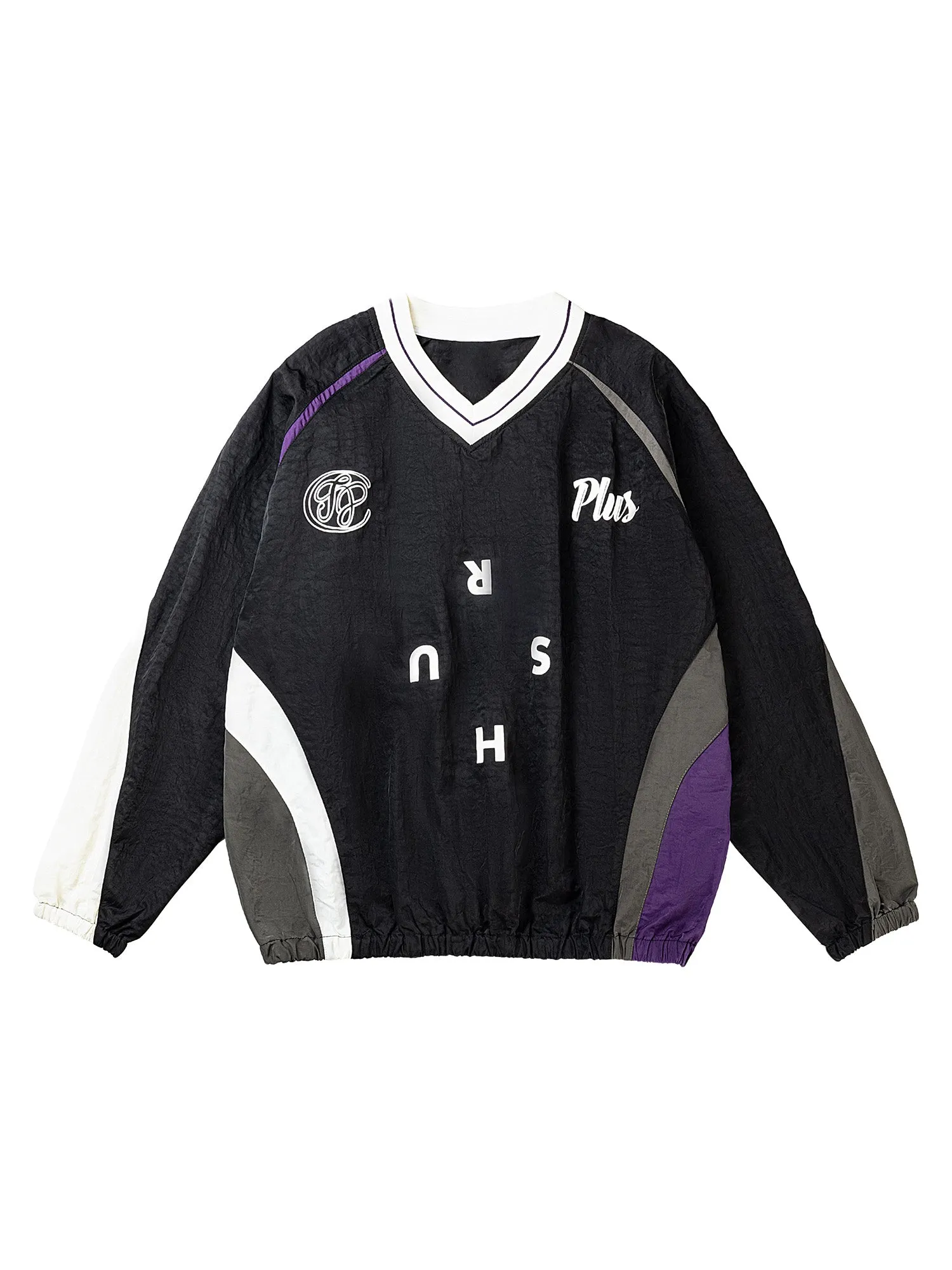 Thesupermade Street Hip-hop Stitching Long-sleeved T-shirt sold by Thesupermade