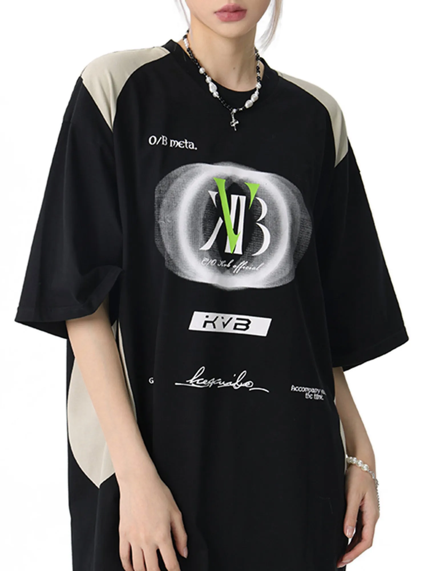 Thesupermade Biker Style Letter Print Short-sleeved T-shirt sold by Thesupermade product image thumbnail 3
