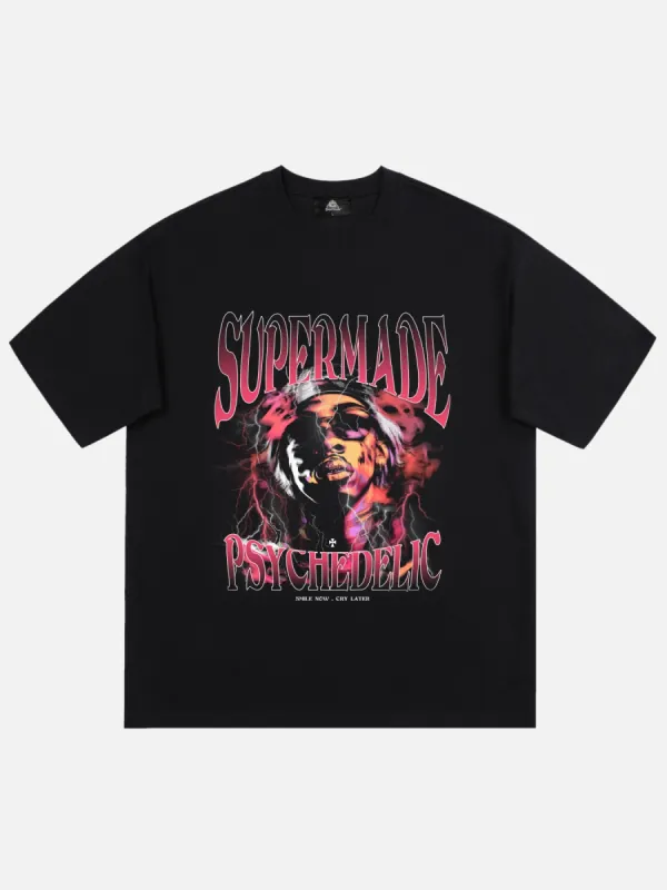 Thesupermade Retro Hip Hop Print T-shirt sold by Thesupermade