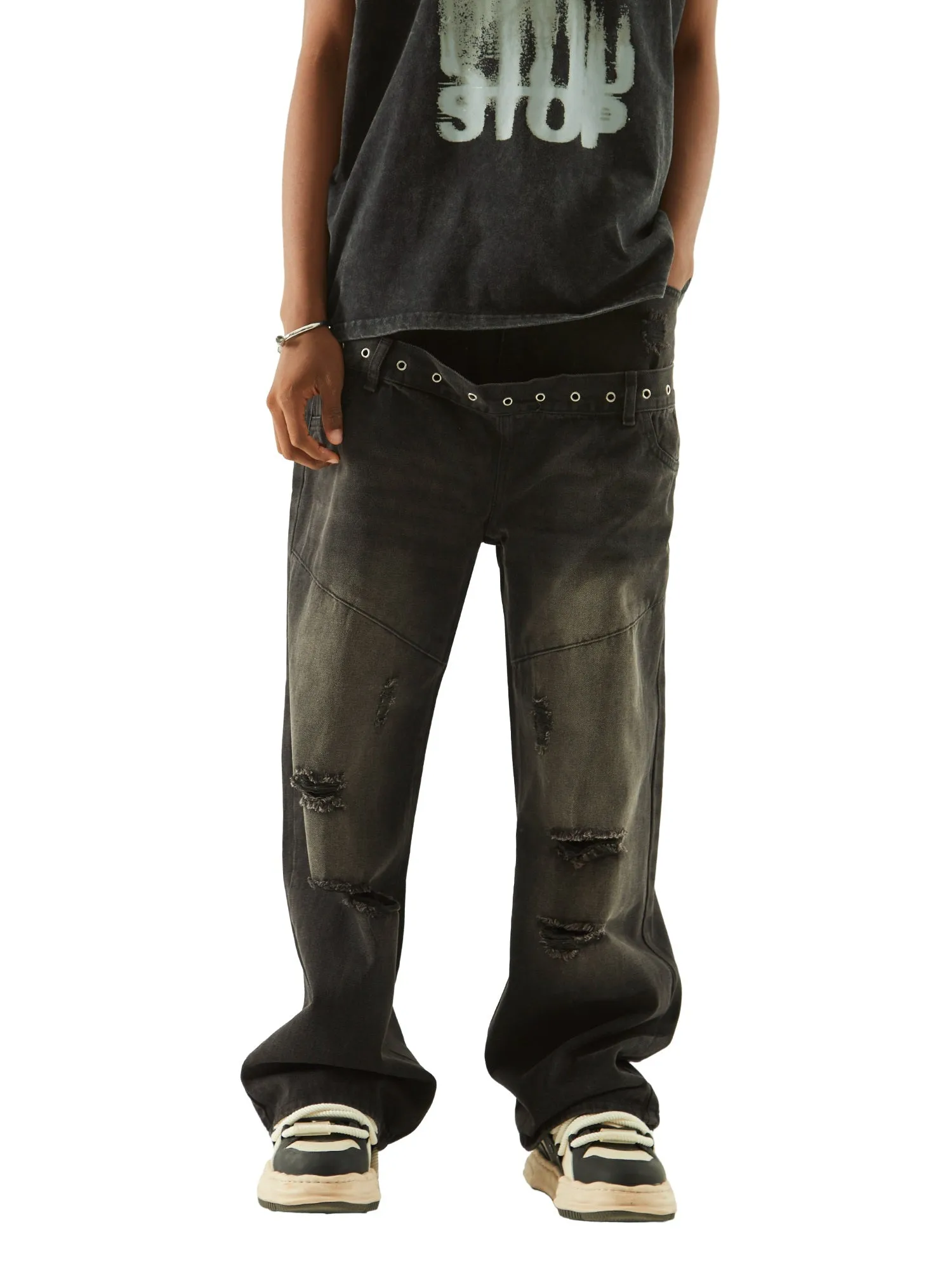 Vintage Washed Distressed Jeans sold by Thesupermade product image thumbnail 2