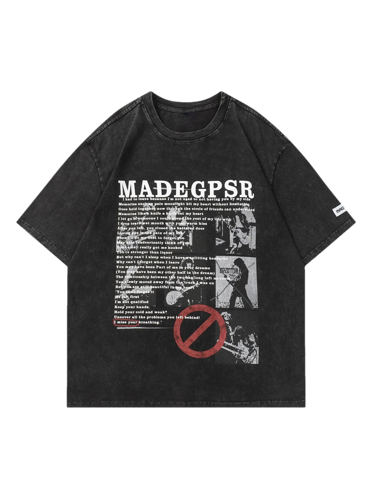 Thesupermade Retro Street Washed Printed Short Sleeve T-Shirt sold by Thesupermade