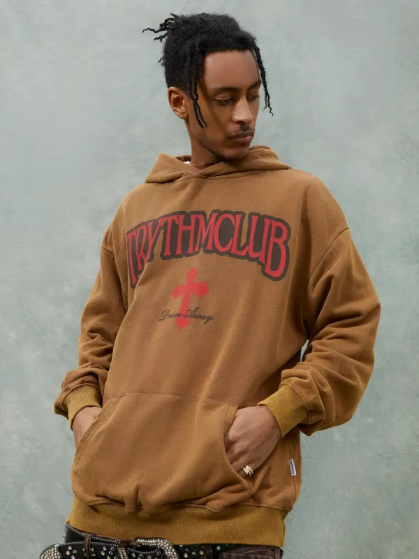 Thesupermade Devotional Cross Key Letter Hoodie sold by Thesupermade