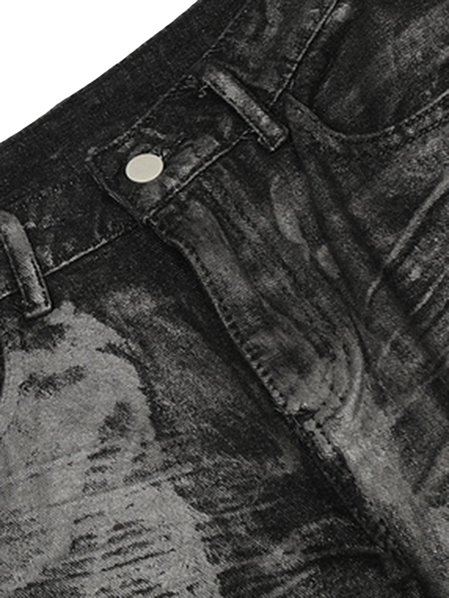 Thesupermade Heavy Washed Ink Splash Graffiti Hip-Hop Jeans sold by Thesupermade product image thumbnail 3