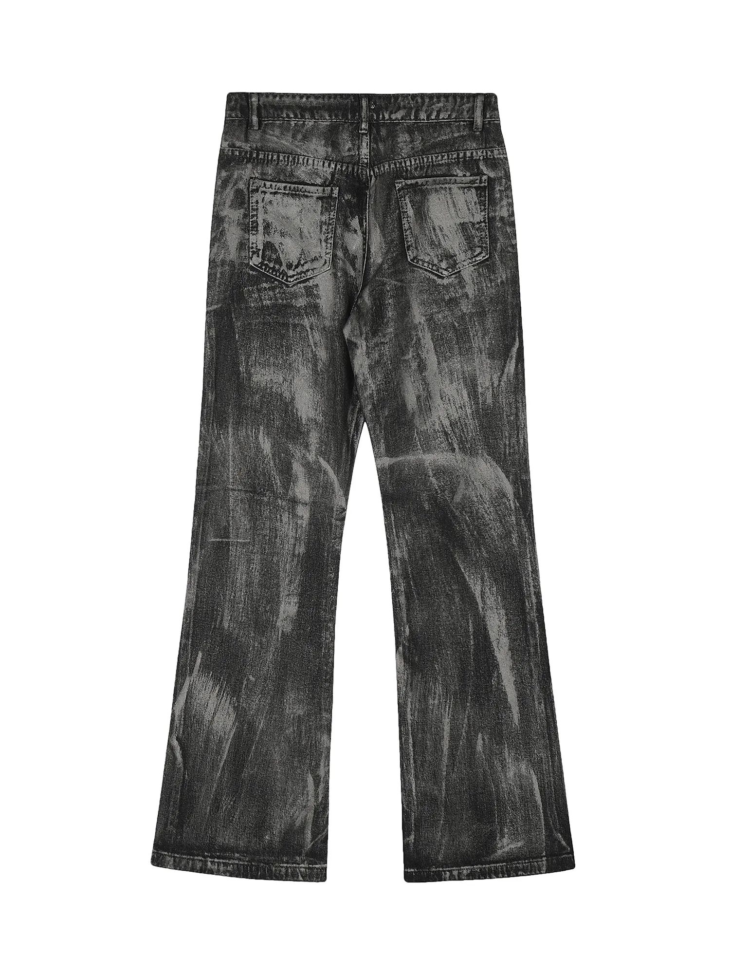 Thesupermade Heavy Washed Ink Splash Graffiti Hip-Hop Jeans sold by Thesupermade product image thumbnail 2
