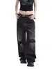 Thesupermade Hip-Hop Shining Cross Hot Diamond Distressed Washed Baggy Jeans sold by Thesupermade